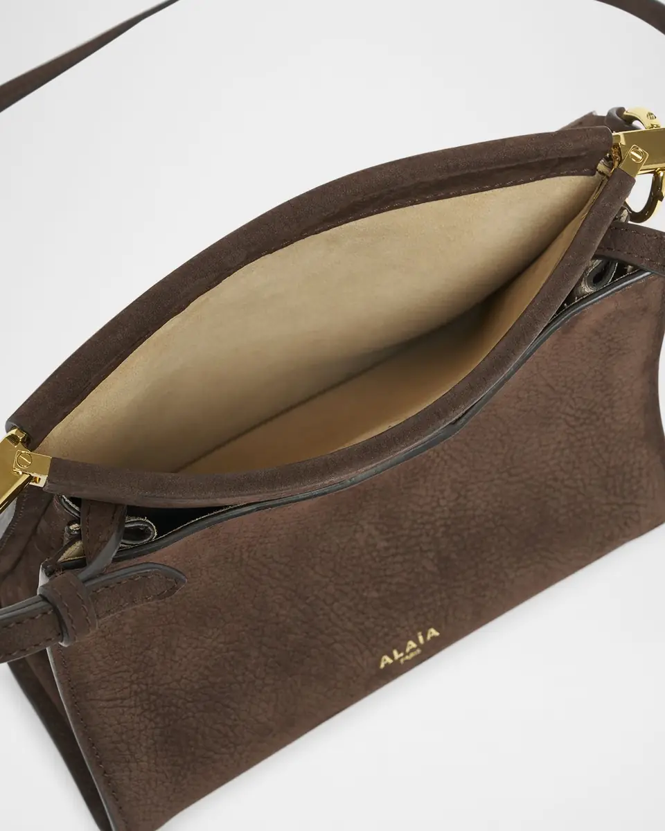 ALAÏA Le Click Small Shoulder Bag in Nubuck Leather | Thumbnail 3