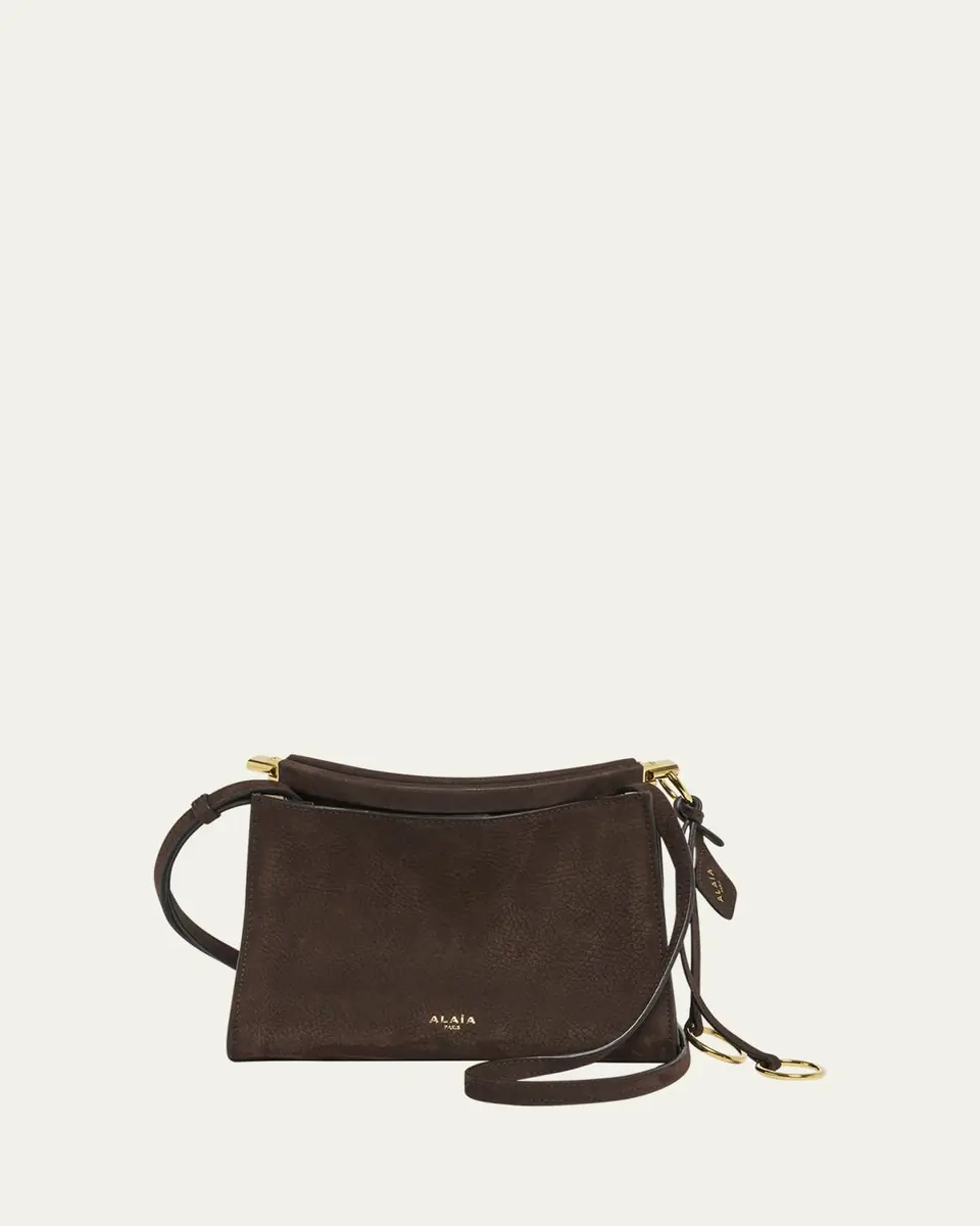 ALAÏA Le Click Small Shoulder Bag in Nubuck Leather | Thumbnail 6