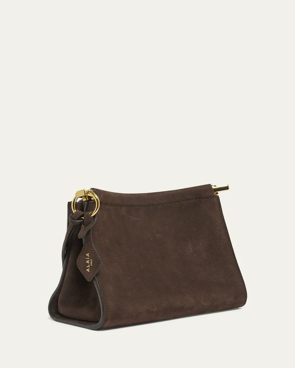 ALAÏA Le Click Small Shoulder Bag in Nubuck Leather | Thumbnail 8