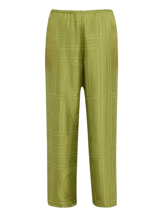 Monogram Silk Pajama Bottoms Monogram Silk Pajama Bottoms