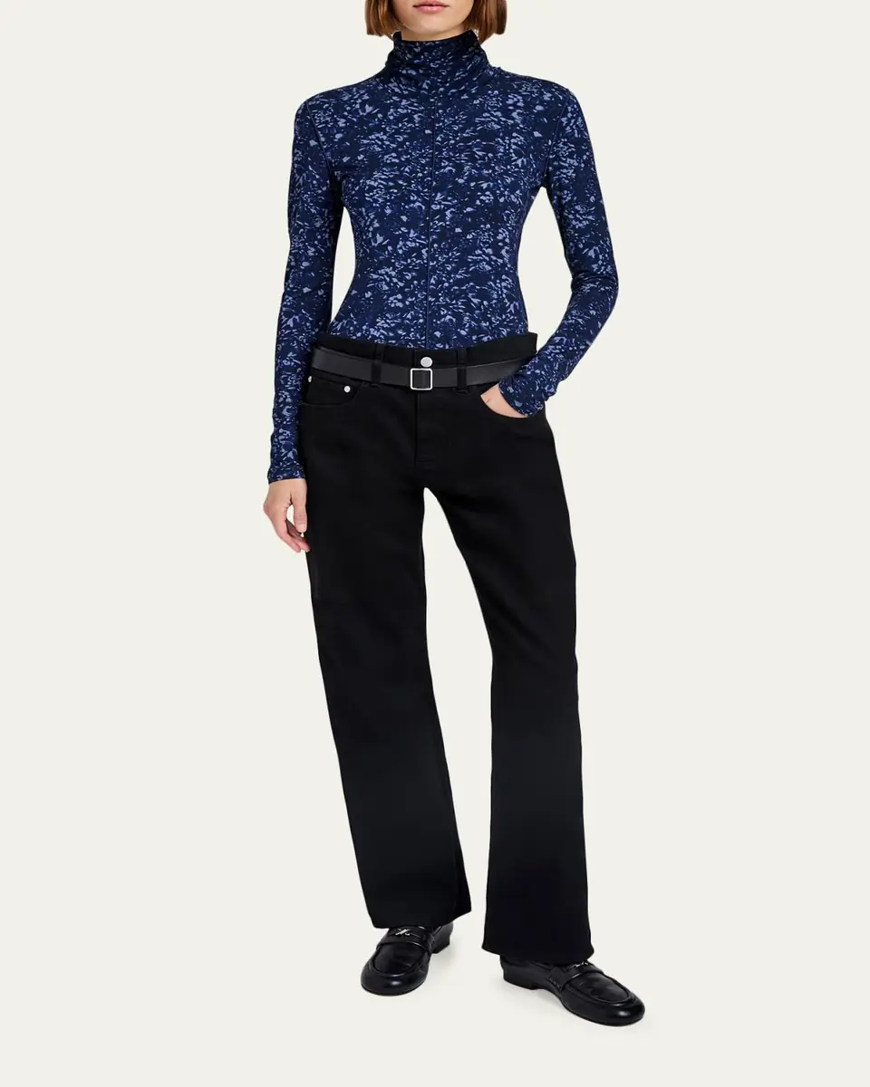 Proenza Schouler White Label Audrey Long-Sleeve Printed Jersey Top | Thumbnail 3 Proenza Schouler White Label Audrey Long-Sleeve Printed Jersey Top | Thumbnail 3