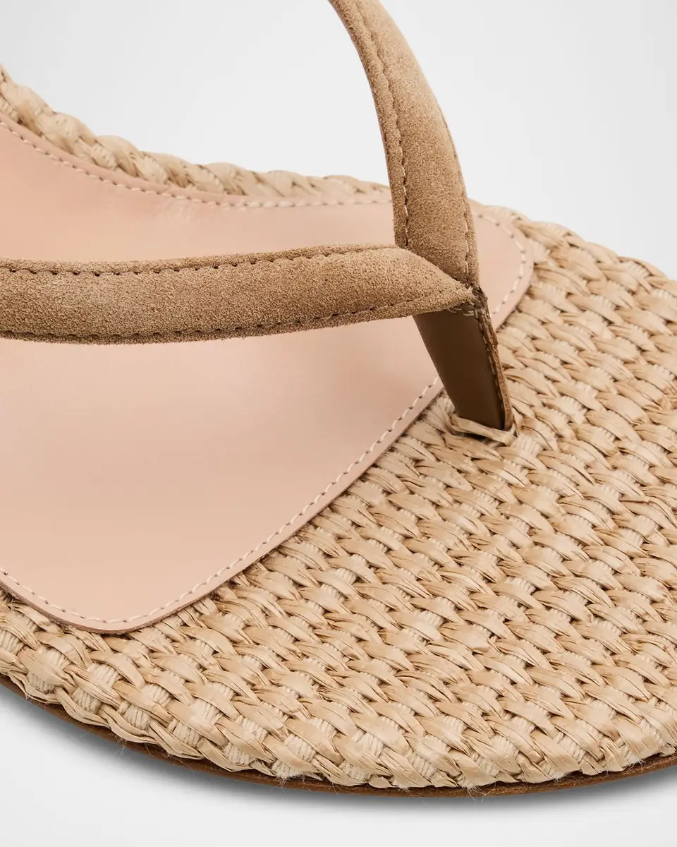 Gianvito Rossi 70mm Calypso Suede and Raffia Heeled Thong Sandals | Thumbnail 20 Gianvito Rossi 70mm Calypso Suede and Raffia Heeled Thong Sandals | Thumbnail 20