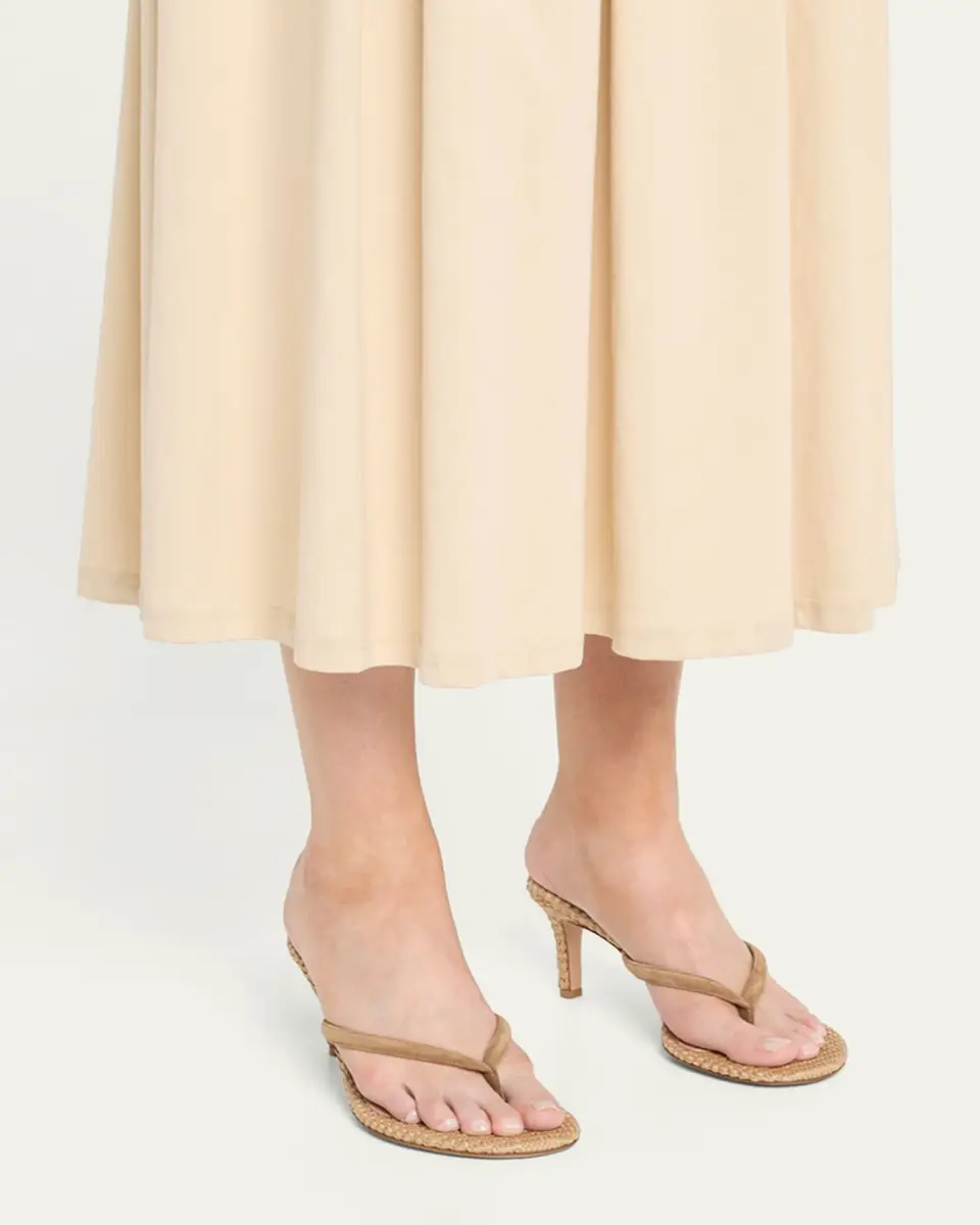 Gianvito Rossi 70mm Calypso Suede and Raffia Heeled Thong Sandals | Thumbnail 8 Gianvito Rossi 70mm Calypso Suede and Raffia Heeled Thong Sandals | Thumbnail 8