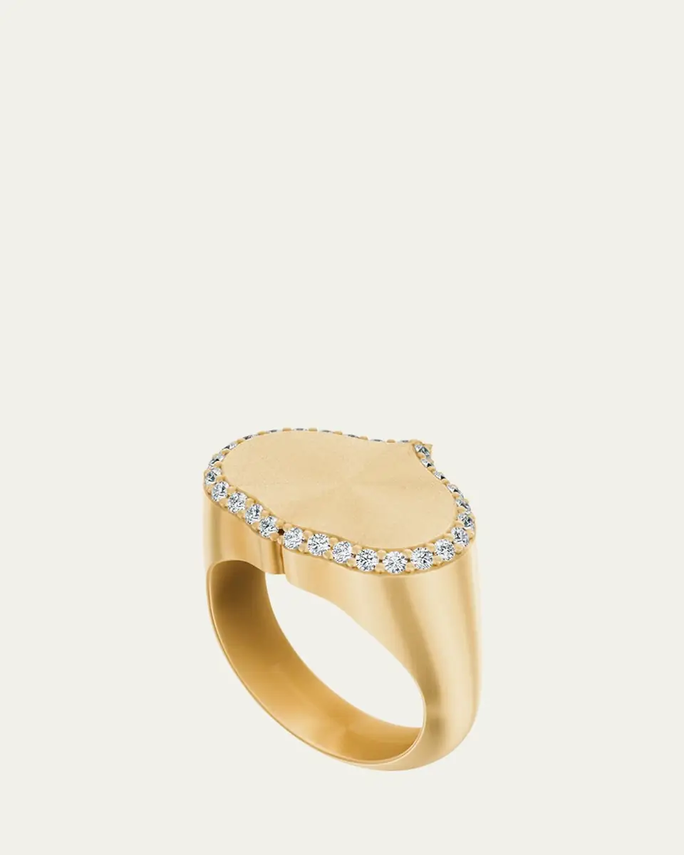 KAMAL Eye Adore Diamond Signet Ring | Thumbnail 3