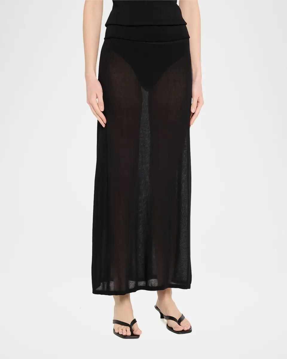 TOTEME Sheer Knit Maxi Skirt | Thumbnail 3 TOTEME Sheer Knit Maxi Skirt | Thumbnail 3
