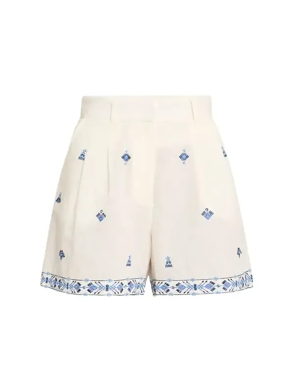 Beatrice Astragal Embroidered Linen Shorts Beatrice Astragal Embroidered Linen Shorts