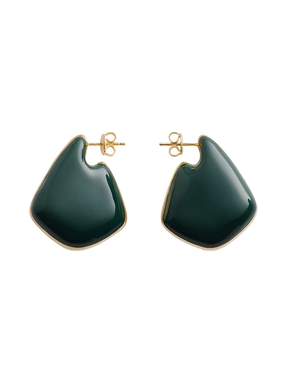 Bottega Veneta Small Fin Enamel Earrings