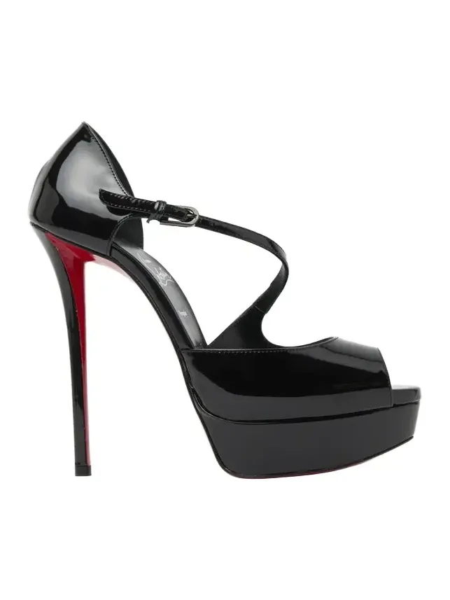 Miss Zigourata Alta Patent Leather Red Sole Platform Sandals Miss Zigourata Alta Patent Leather Red Sole Platform Sandals