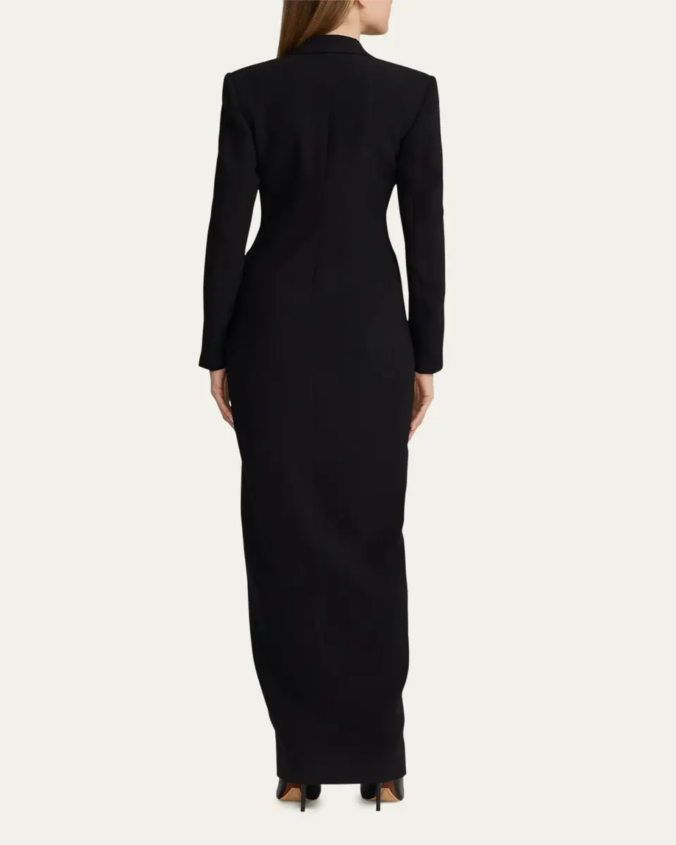 Ralph Lauren Collection Kristian Silk Tuxedo Dress | Thumbnail 3