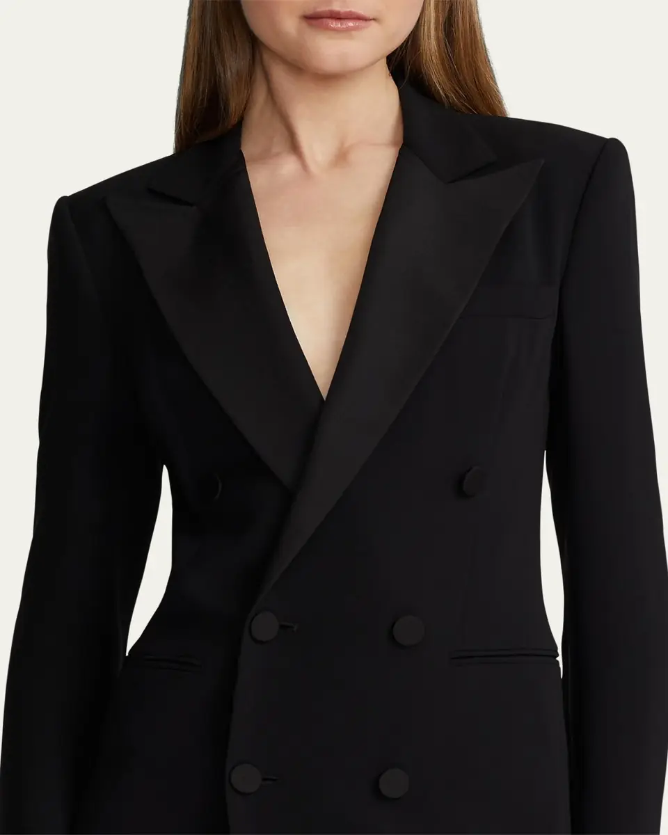 Ralph Lauren Collection Kristian Silk Tuxedo Dress | Thumbnail 5