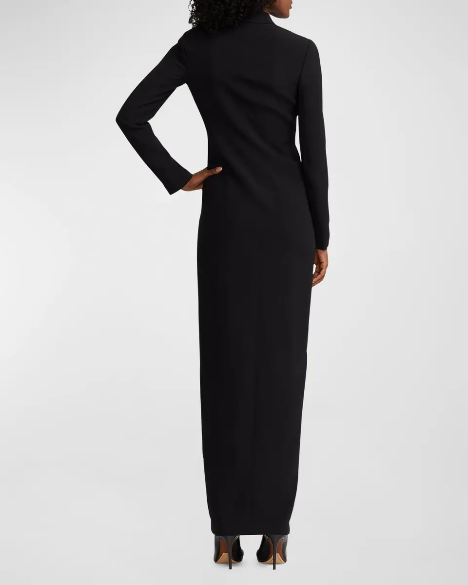 Ralph Lauren Collection Kristian Silk Tuxedo Dress | Thumbnail 8