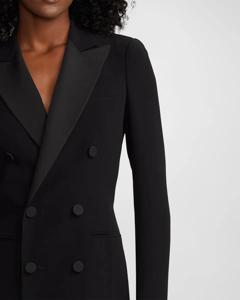 Ralph Lauren Collection Kristian Silk Tuxedo Dress | Thumbnail 9