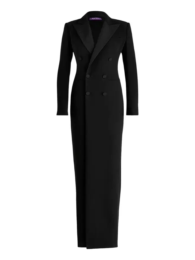 Kristian Silk Tuxedo Dress