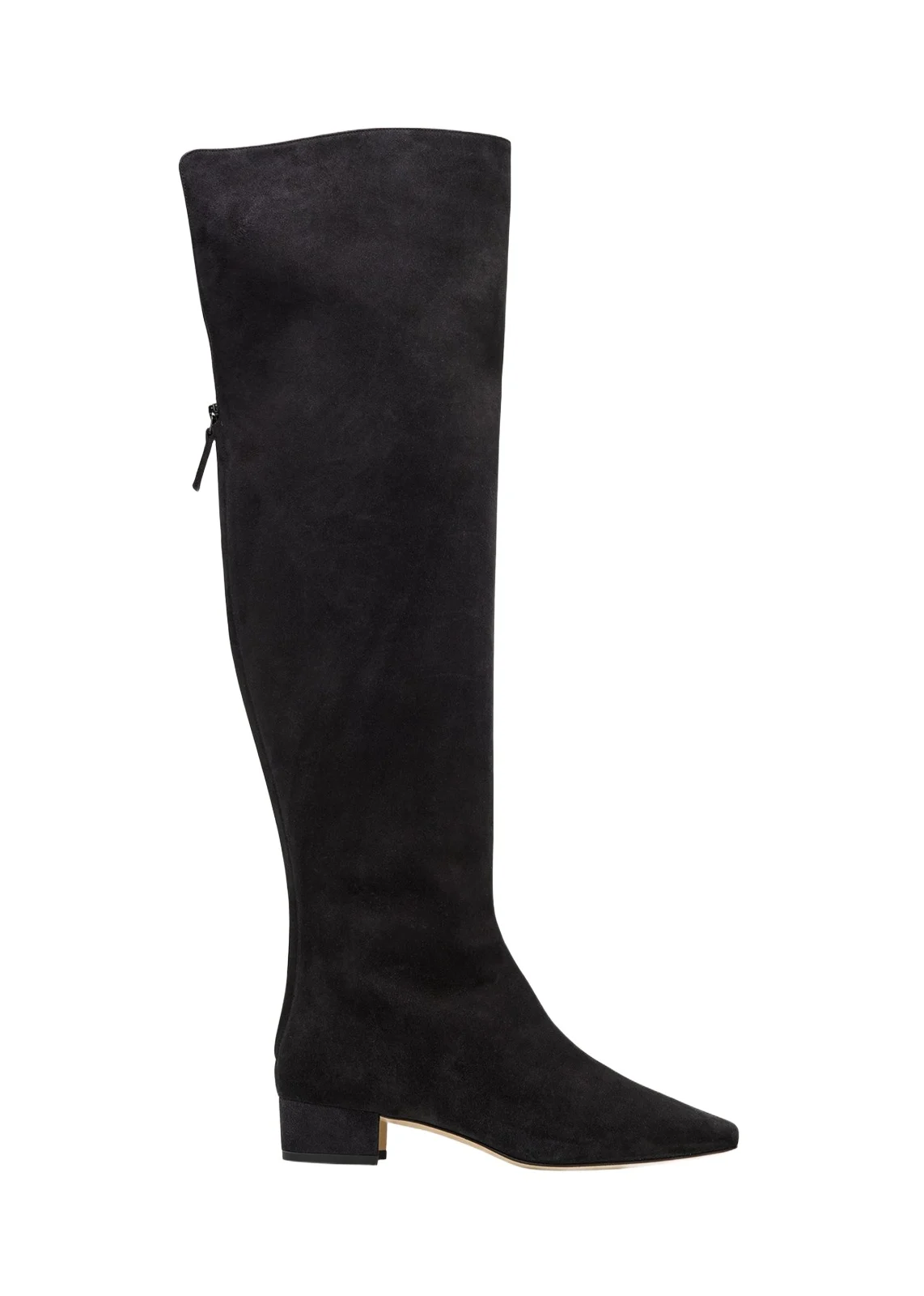 Gore Suede Block Heel Knee Boots