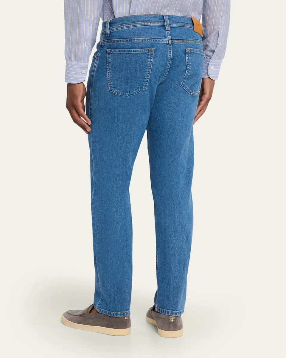Cesare Attolini Men's Medium Wash Denim Modern-Fit Jeans | Thumbnail 3