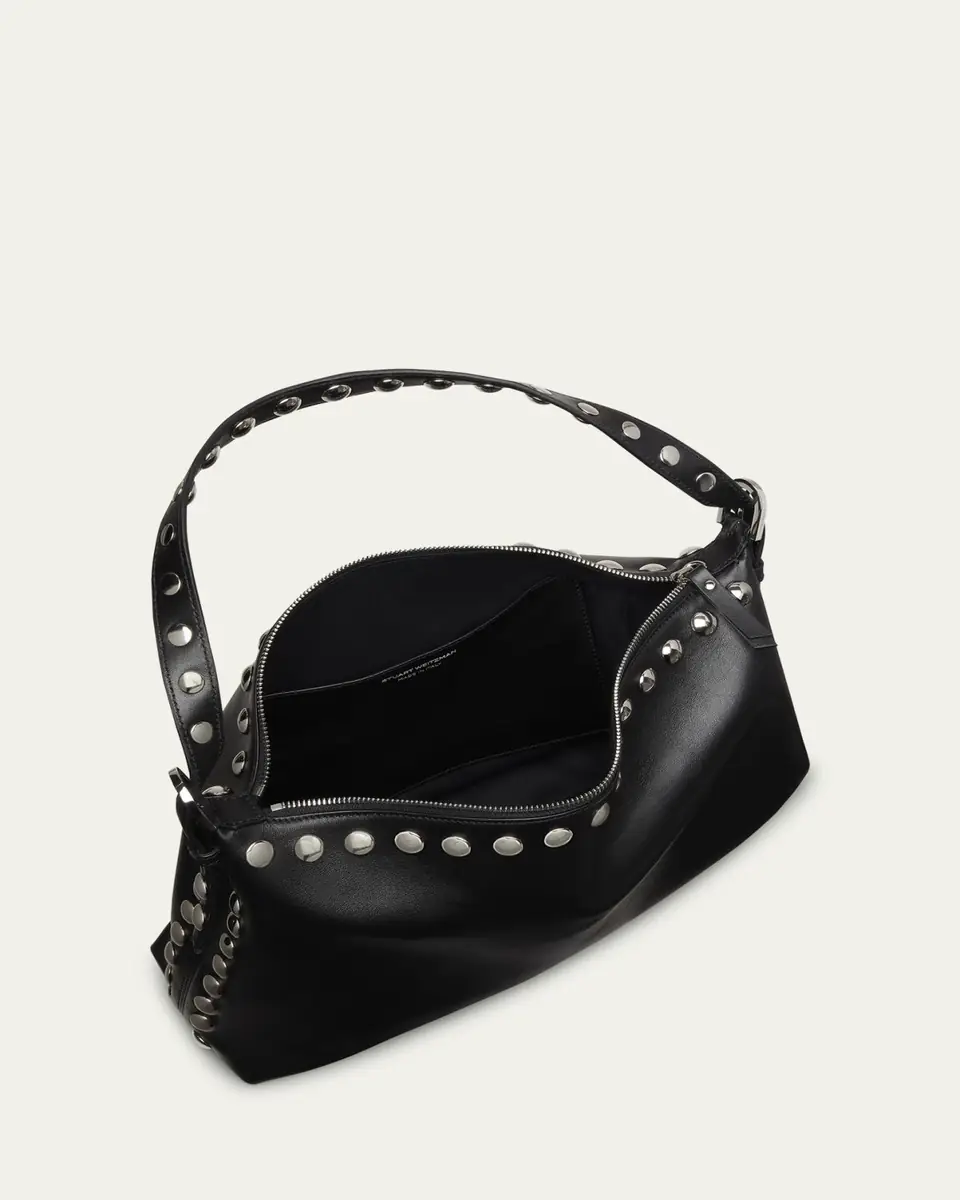 Stuart Weitzman Stuart Studded Leather Shoulder Bag | Thumbnail 2 Stuart Weitzman Stuart Studded Leather Shoulder Bag | Thumbnail 2