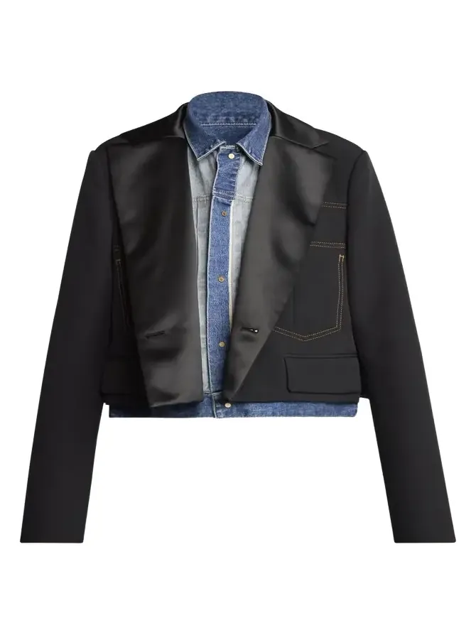 Layered Wool Denim Jacket Layered Wool Denim Jacket