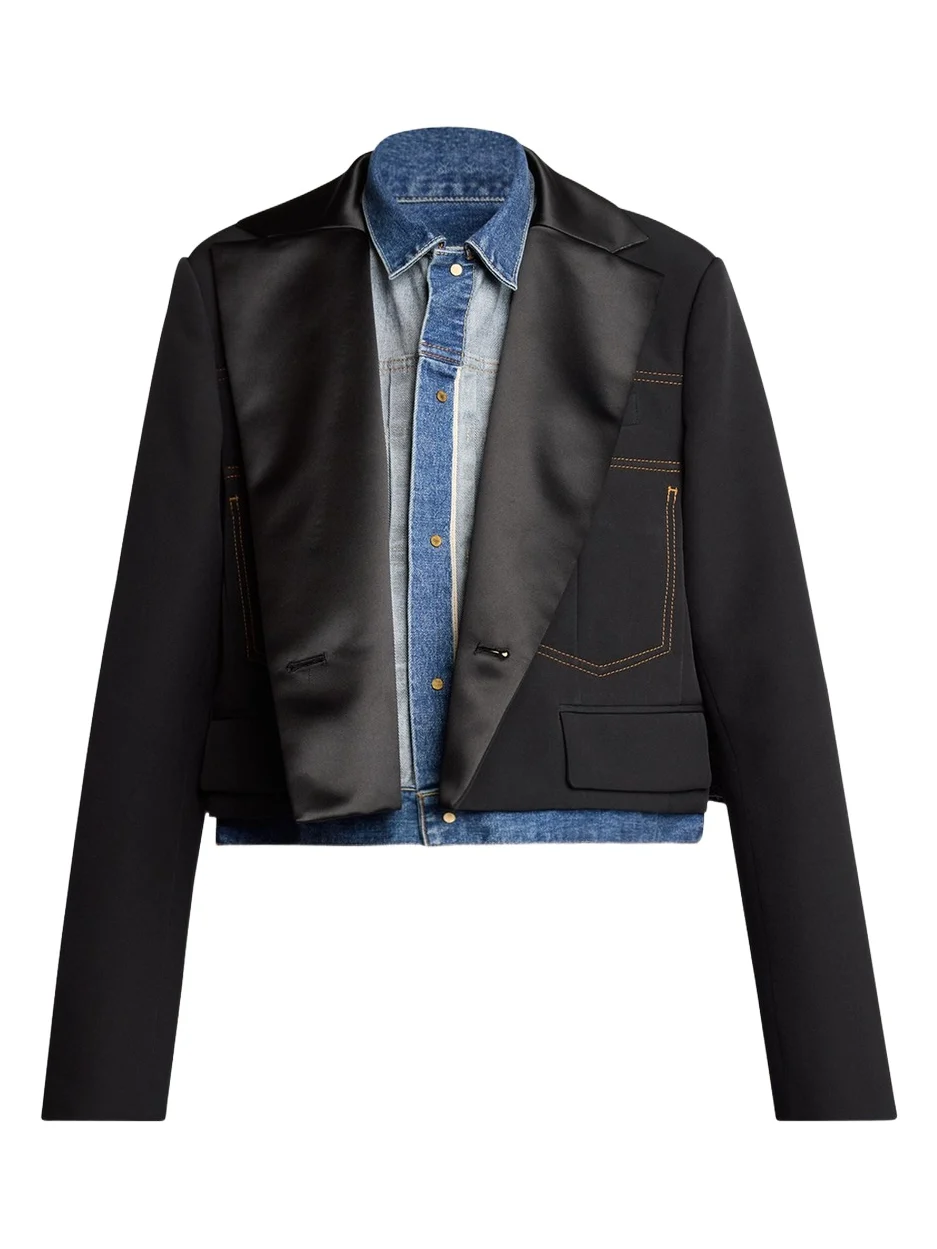 Layered Wool Denim Jacket Layered Wool Denim Jacket