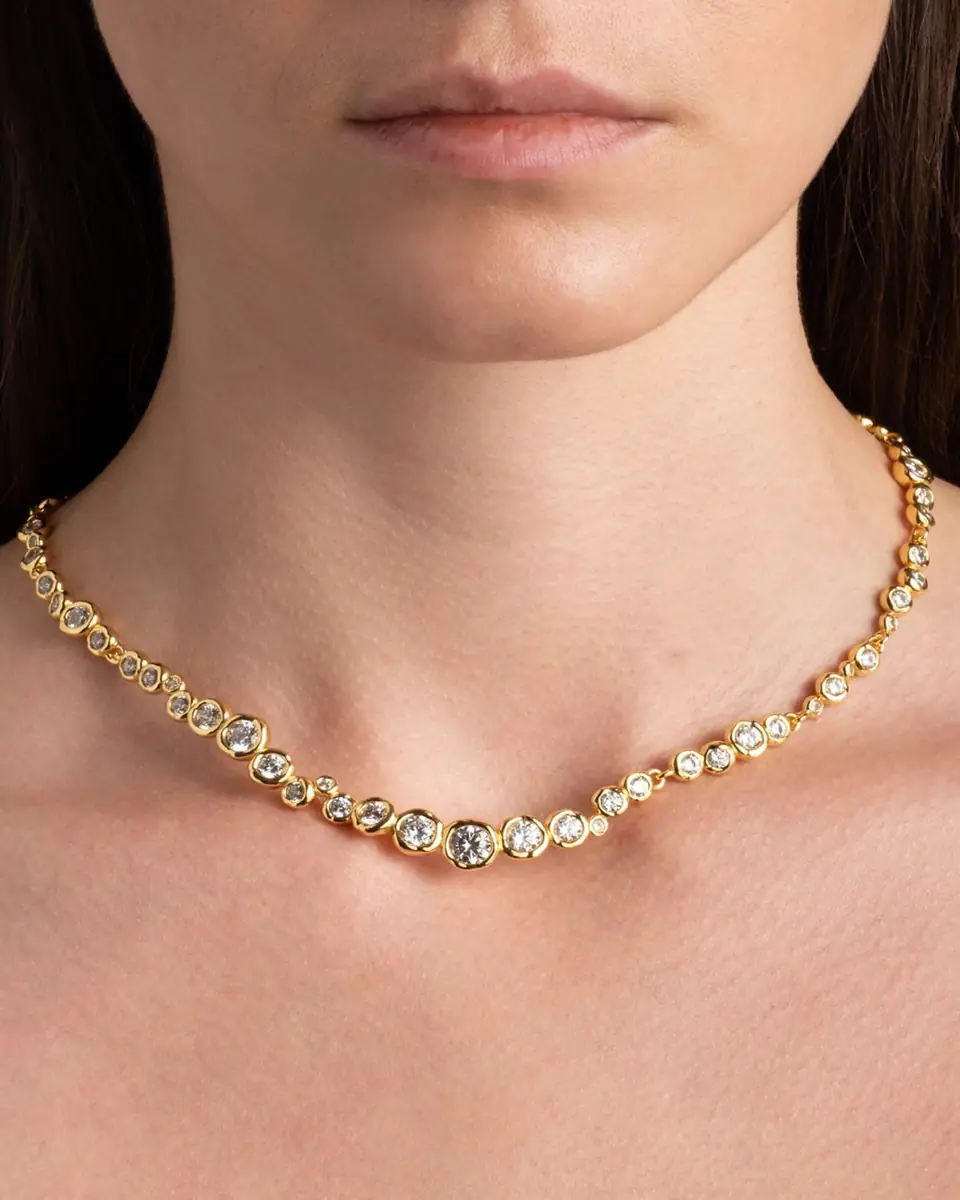 ALEXIS BITTAR Asterales Gold CZ All Around Necklace | Thumbnail 2