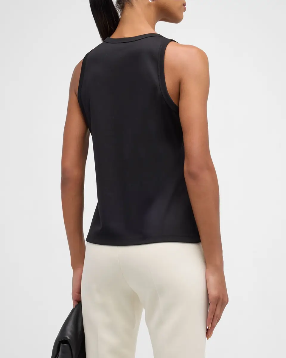 Lafayette 148 New York Swiss Cotton Rib Racerback Tank | Thumbnail 2