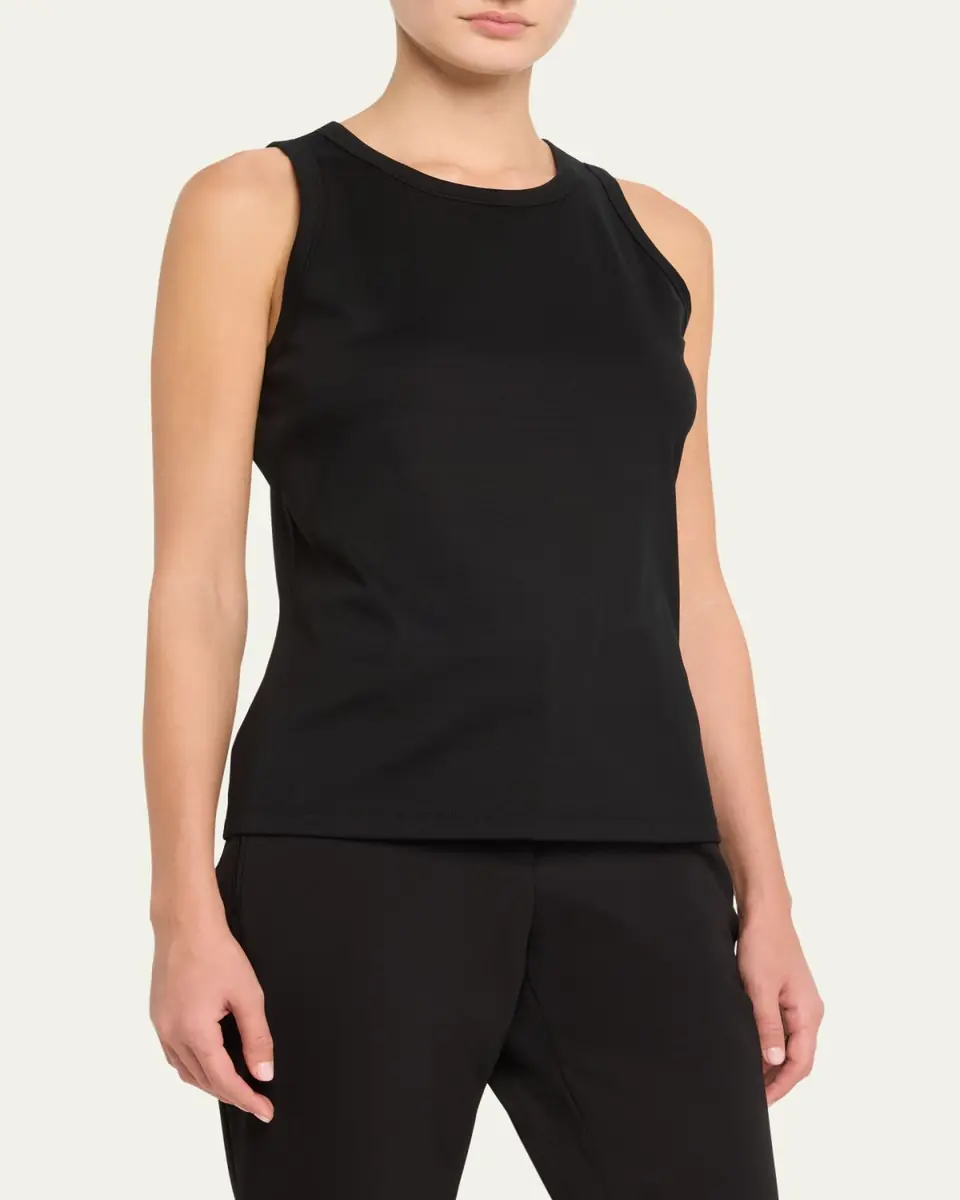 Lafayette 148 New York Swiss Cotton Rib Racerback Tank | Thumbnail 15