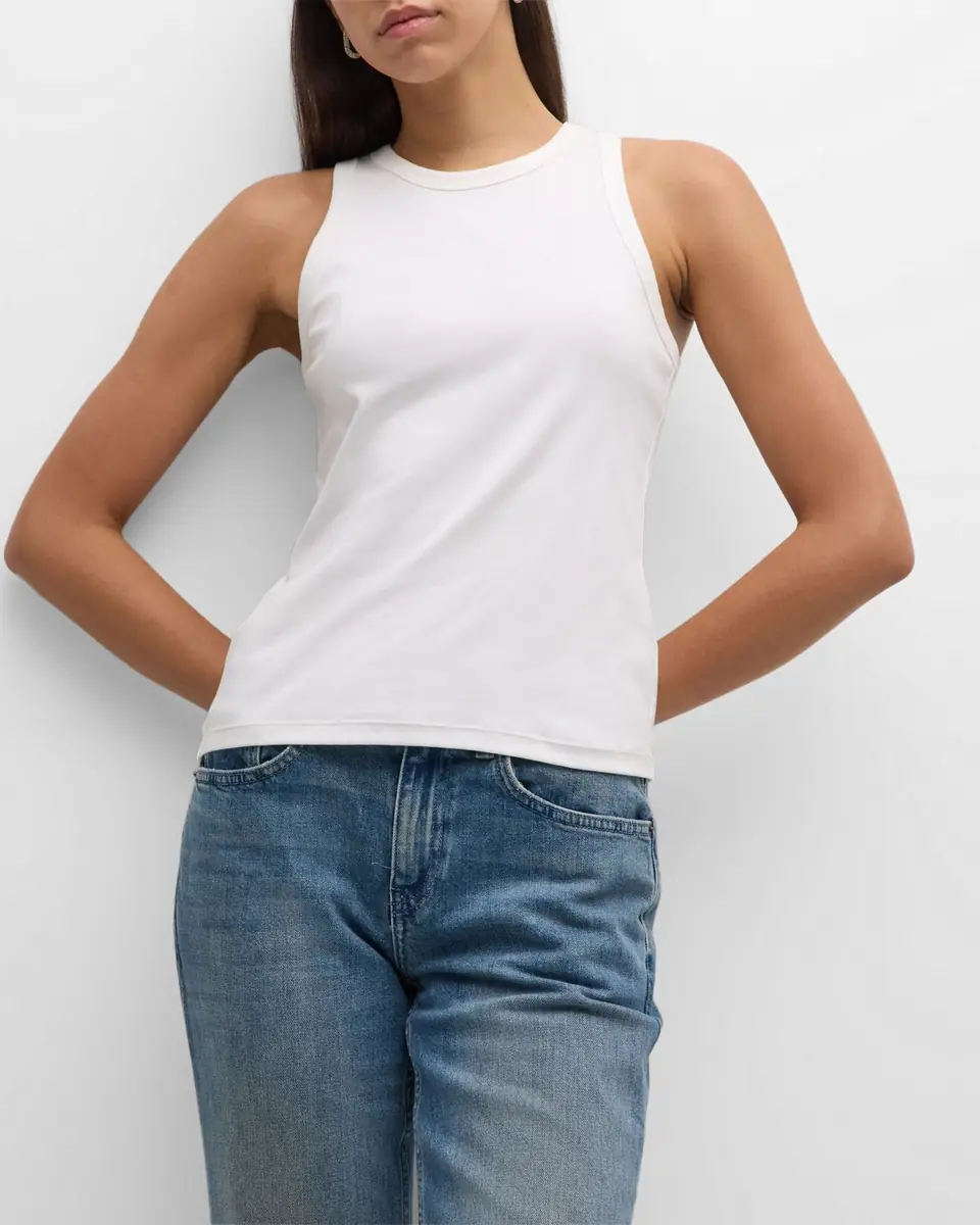 Lafayette 148 New York Swiss Cotton Rib Racerback Tank | Thumbnail 26
