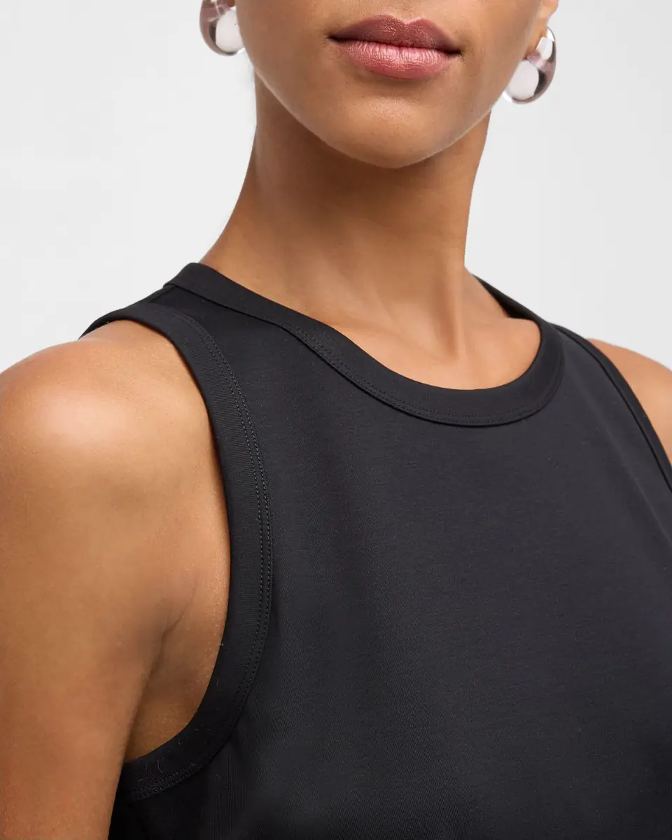 Lafayette 148 New York Swiss Cotton Rib Racerback Tank | Thumbnail 4