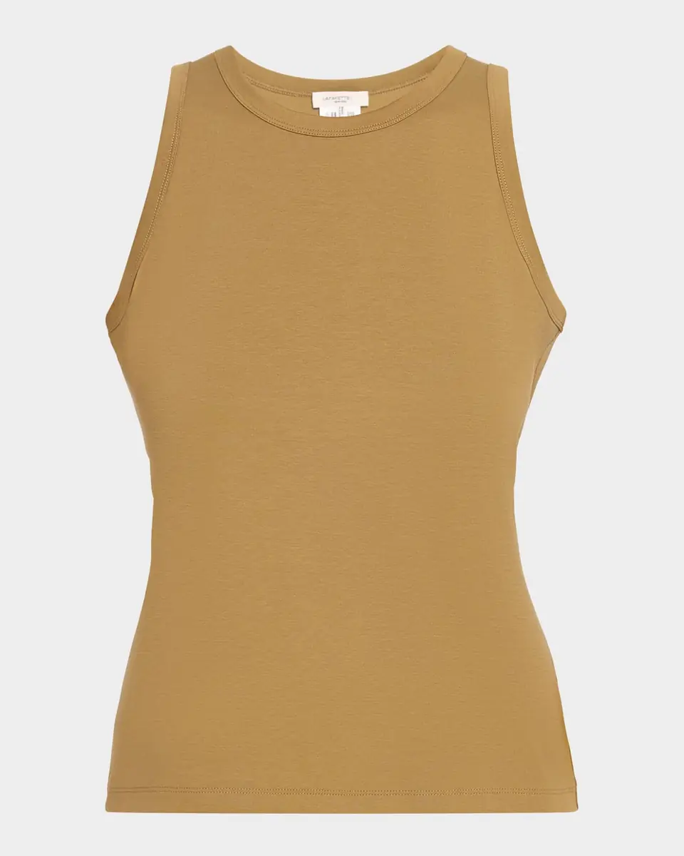 Lafayette 148 New York Swiss Cotton Rib Racerback Tank | Thumbnail 31
