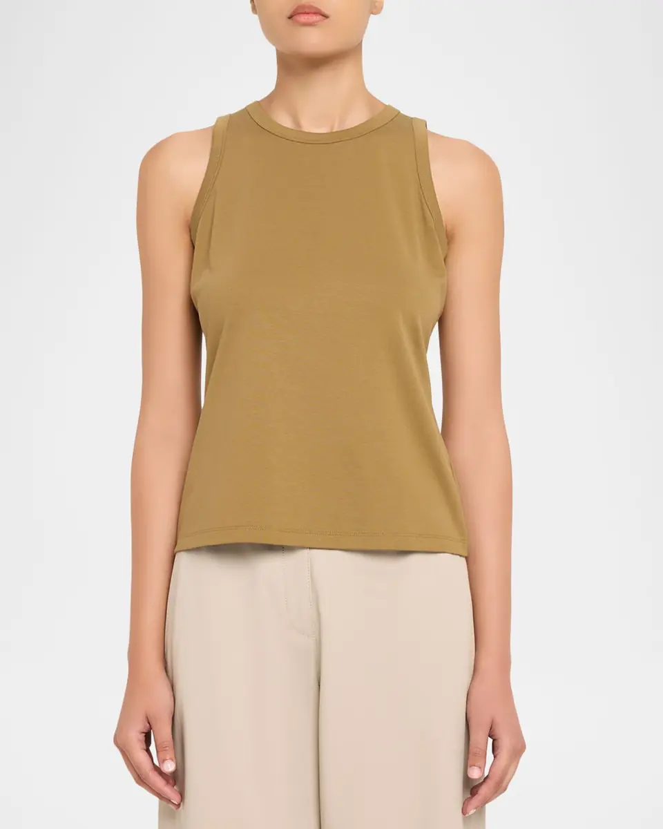 Lafayette 148 New York Swiss Cotton Rib Racerback Tank | Thumbnail 34