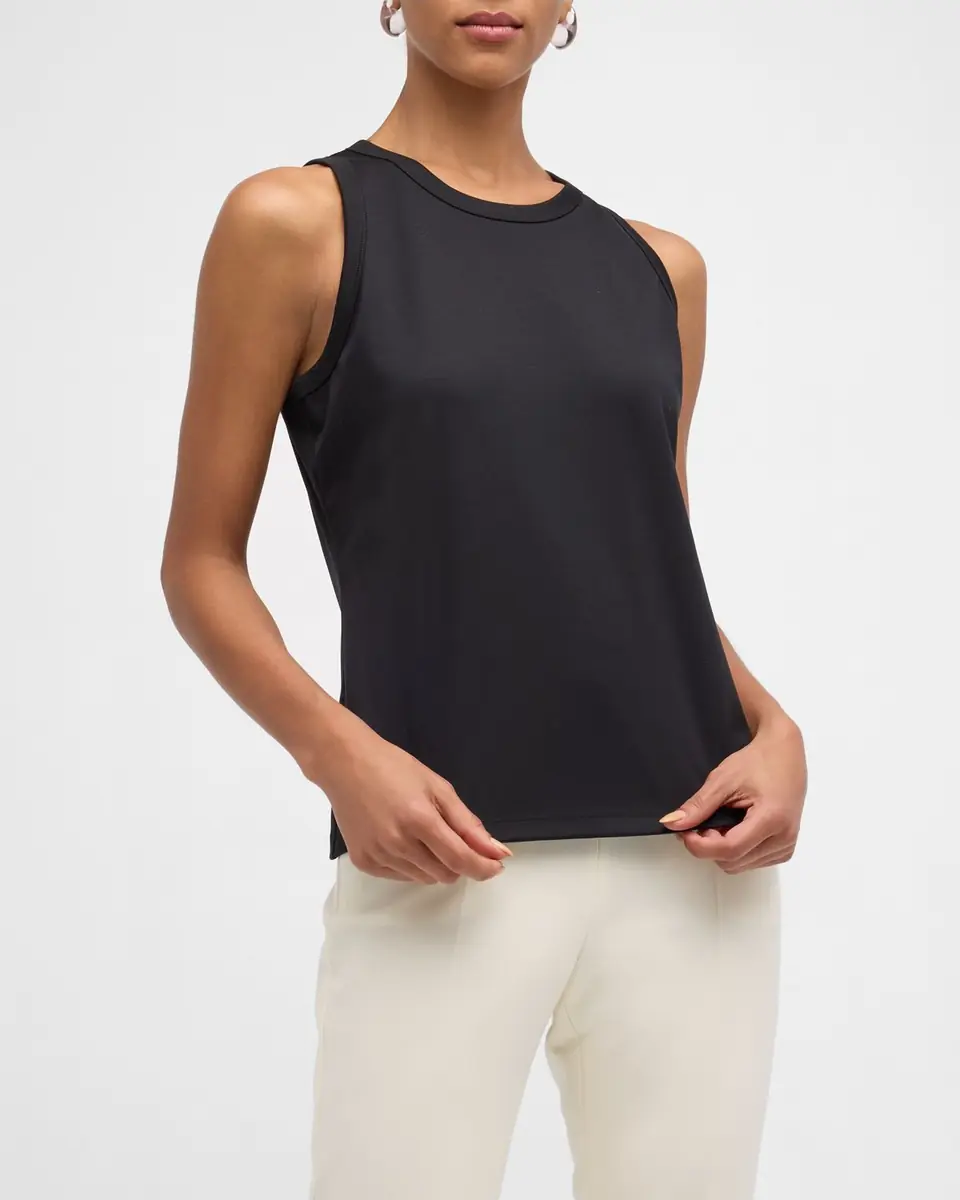 Lafayette 148 New York Swiss Cotton Rib Racerback Tank | Thumbnail 6