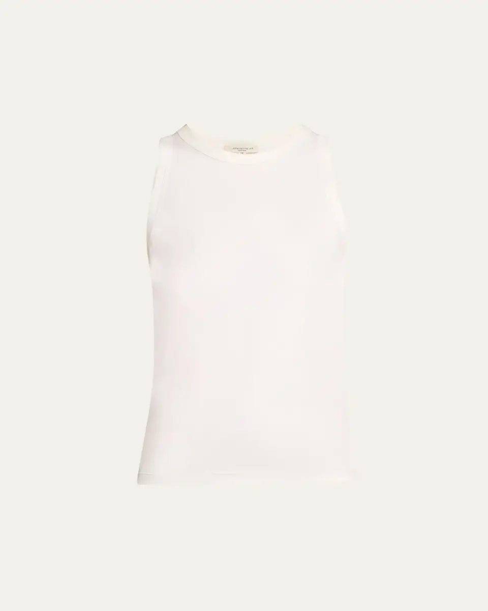 Lafayette 148 New York Swiss Cotton Rib Racerback Tank | Thumbnail 7