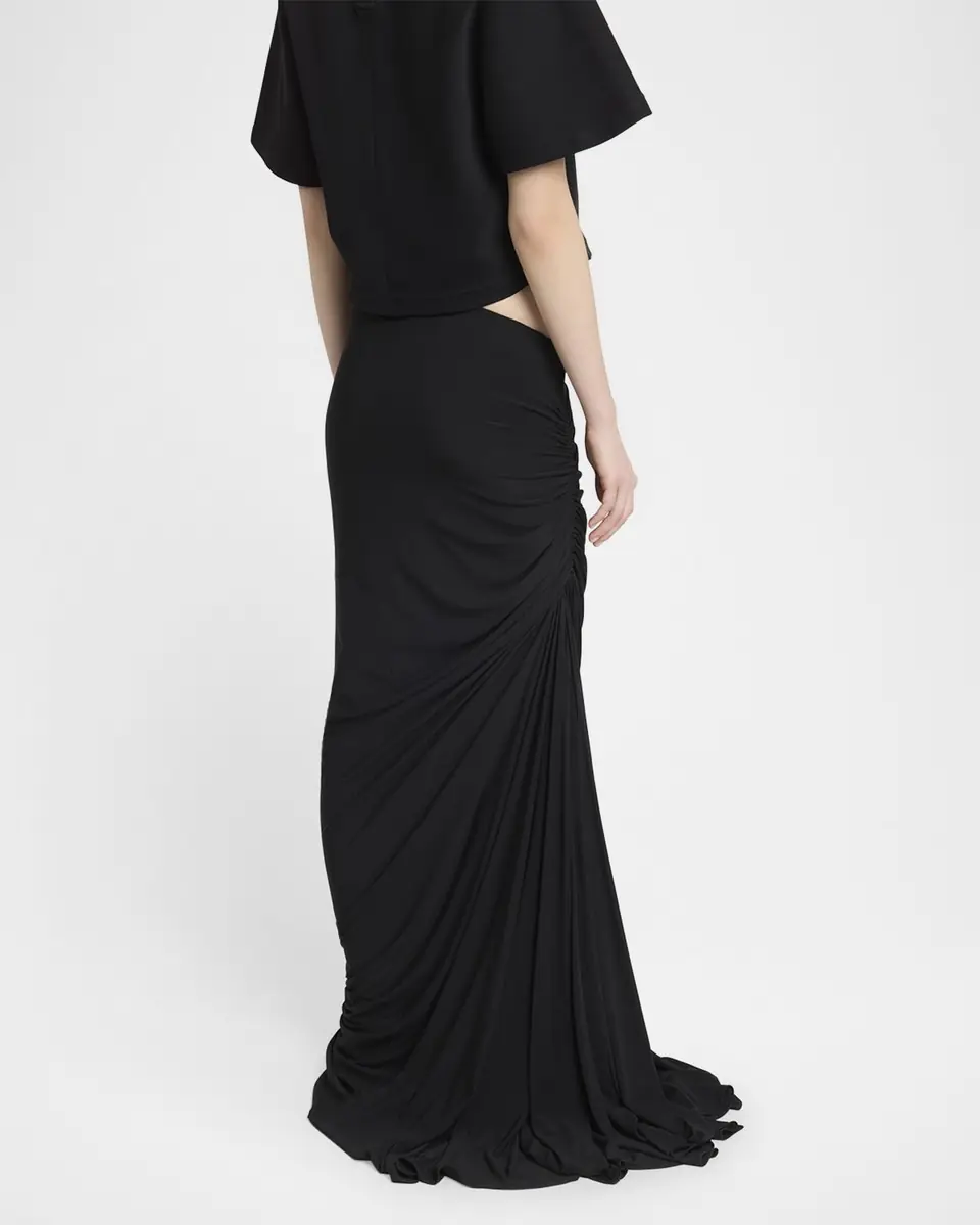ALAÏA Ruched Long Skirt | Thumbnail 2 ALAÏA Ruched Long Skirt | Thumbnail 2