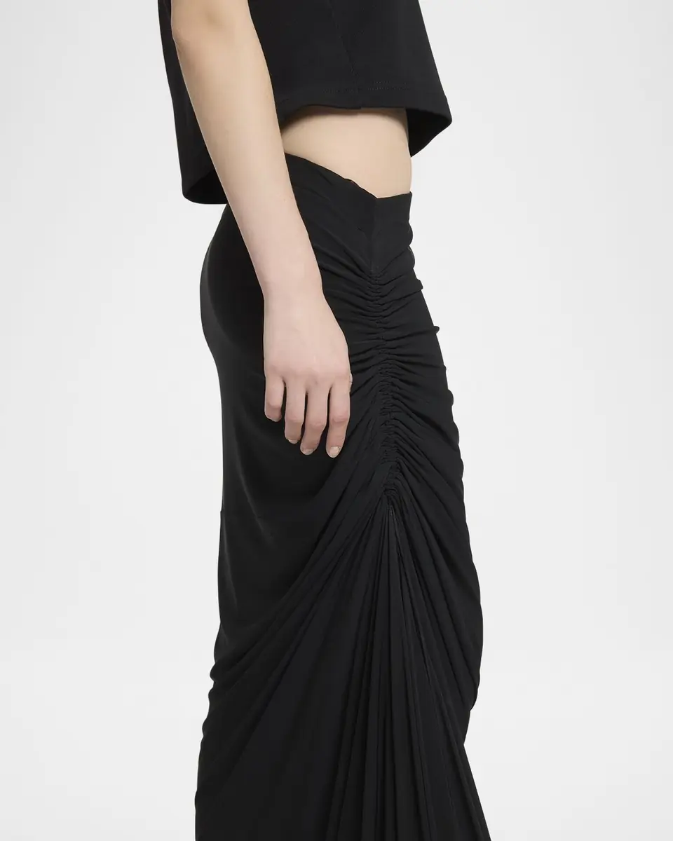 ALAÏA Ruched Long Skirt | Thumbnail 4 ALAÏA Ruched Long Skirt | Thumbnail 4