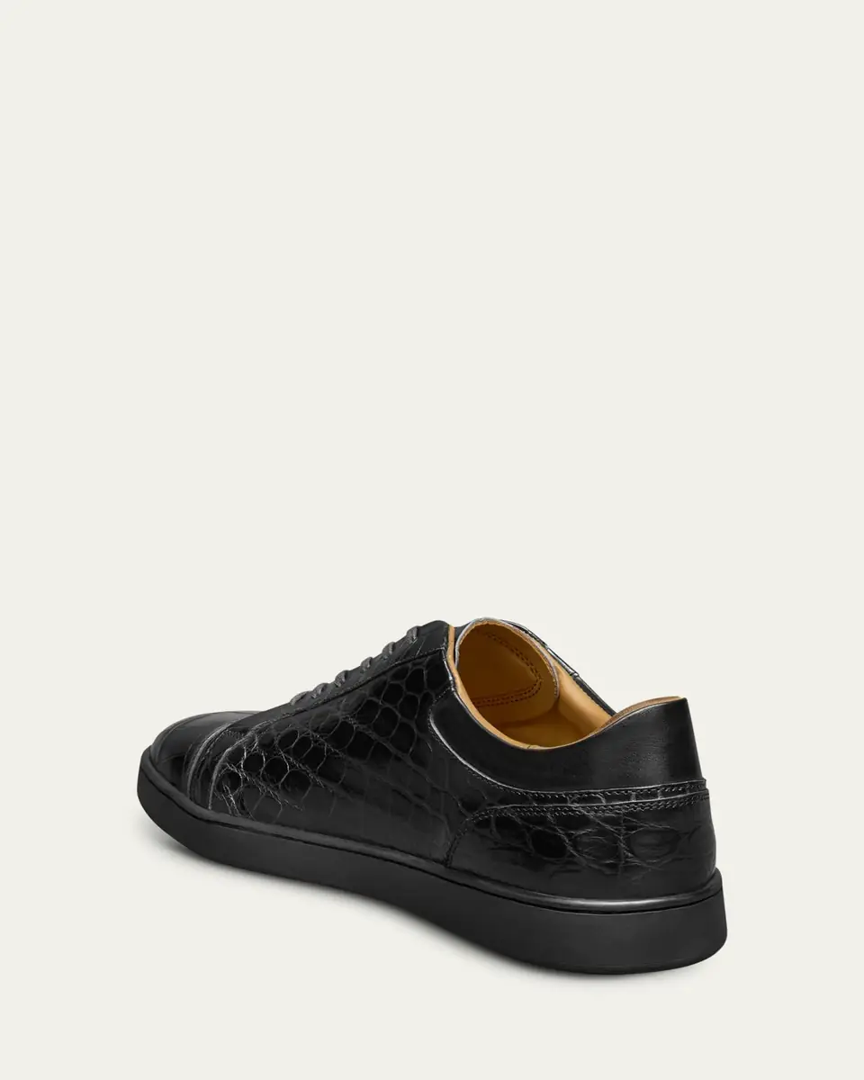 Allen Edmonds Reserve Men's Chambers Crocodile Cap-Toe Low-Top Sneakers | Thumbnail 2 Allen Edmonds Reserve Men's Chambers Crocodile Cap-Toe Low-Top Sneakers | Thumbnail 2