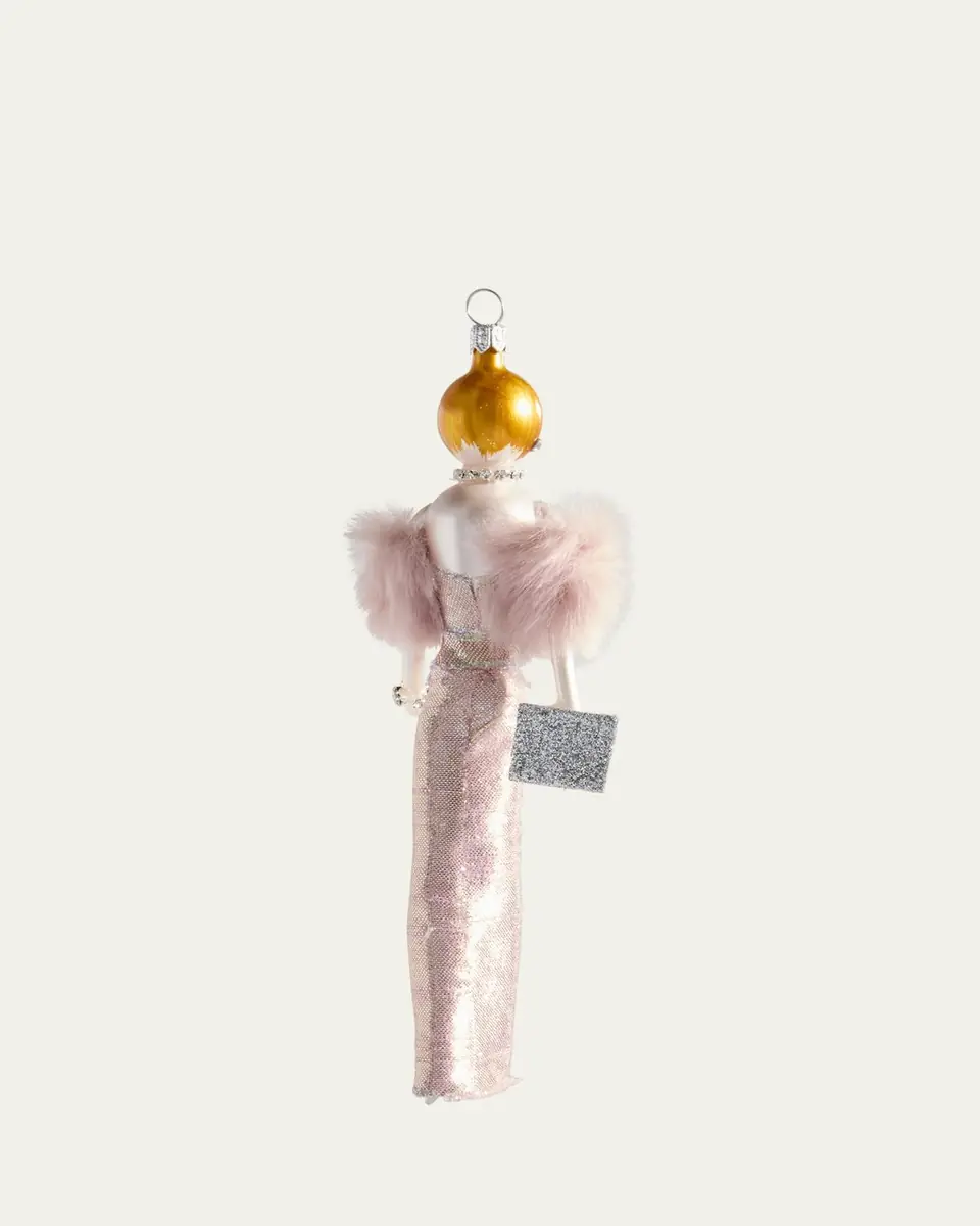 De Carlini Fashionista in Pink Gown Christmas Ornament | Thumbnail 2