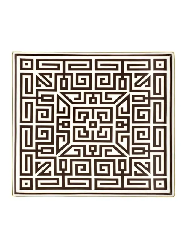 GINORI 1735 Labirinto Ebano Vide Poche Square Plate