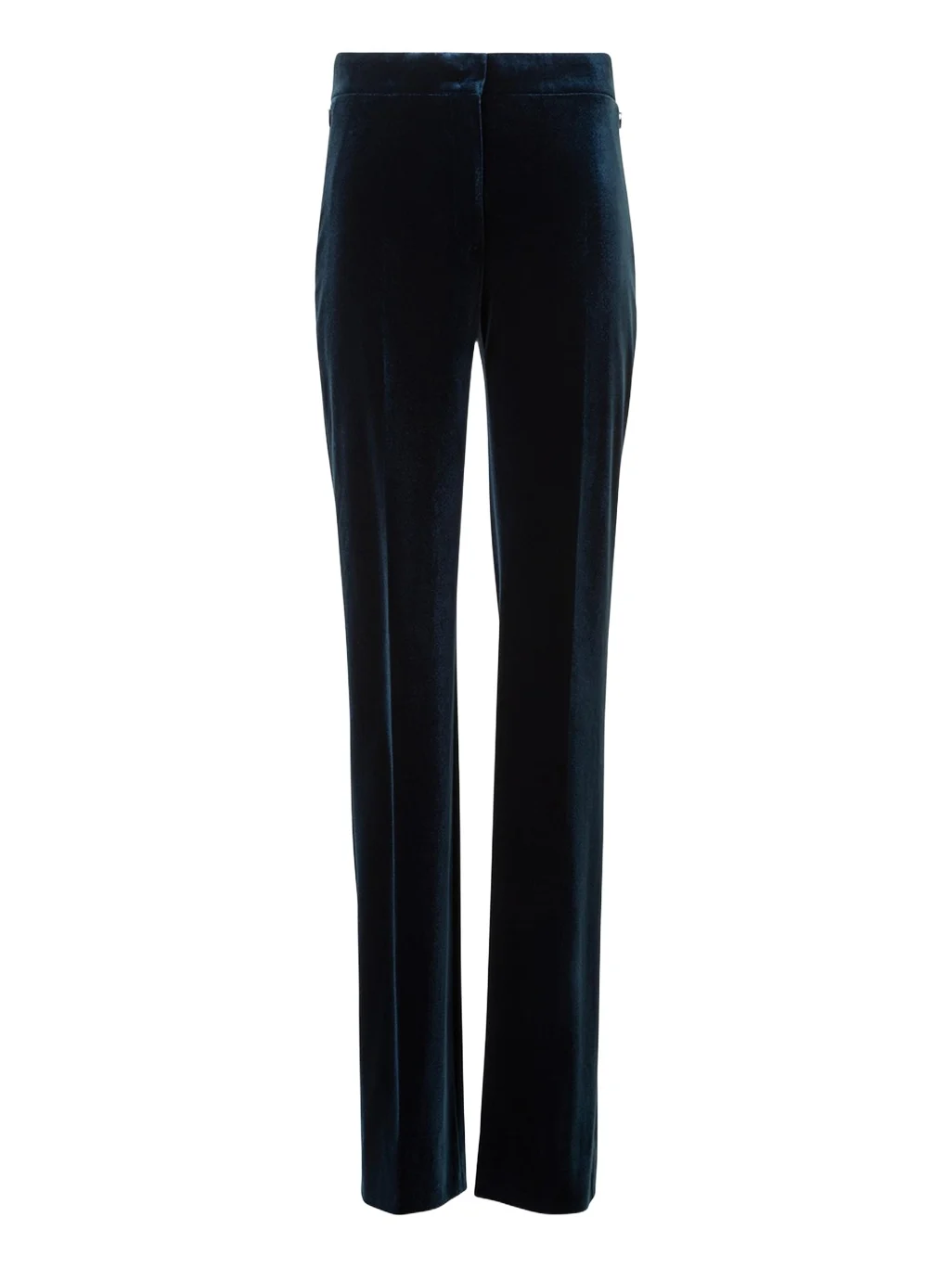 Akris Carl Techno Velvet Stretch Straight-Leg Pants