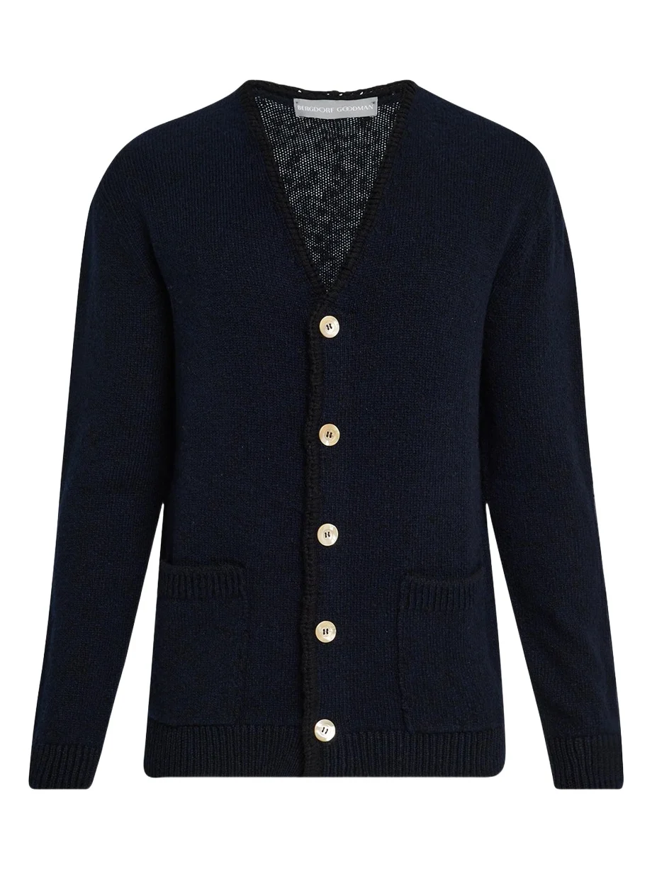 Men's Cashmere and Wool Boucle Cardigan Men's Cashmere and Wool Boucle Cardigan