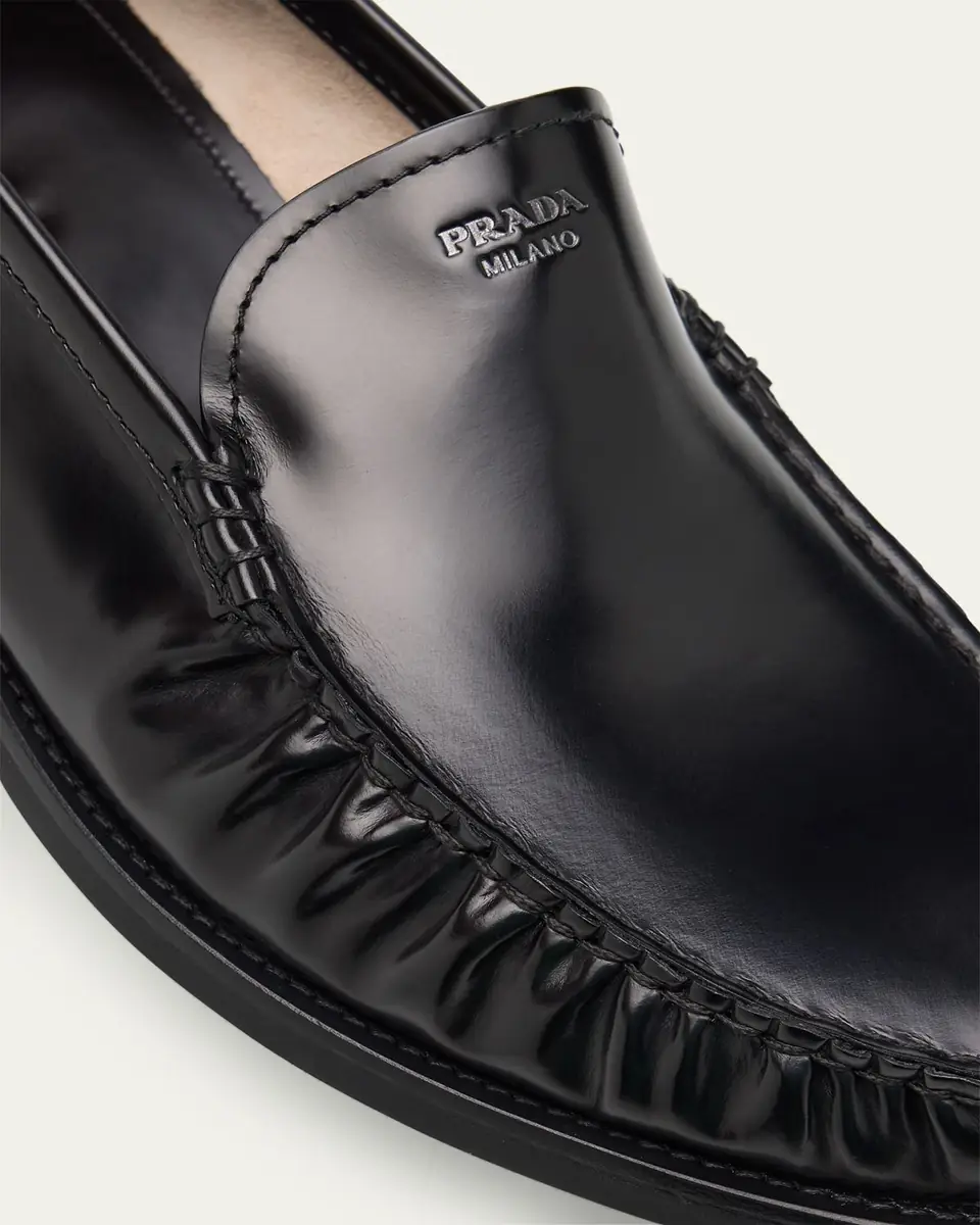 Prada Men's Venetian Loafers | Thumbnail 8