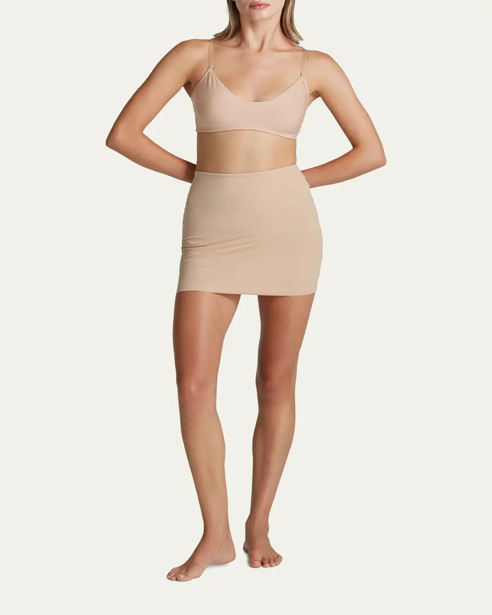 Commando Classic Microfiber Mini Half Slip W/ Shorts | Thumbnail 2 Commando Classic Microfiber Mini Half Slip W/ Shorts | Thumbnail 2