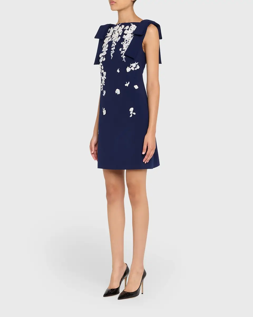 Carolina Herrera Embroidered Applique Bow Mini Dress | Thumbnail 8 Carolina Herrera Embroidered Applique Bow Mini Dress | Thumbnail 8