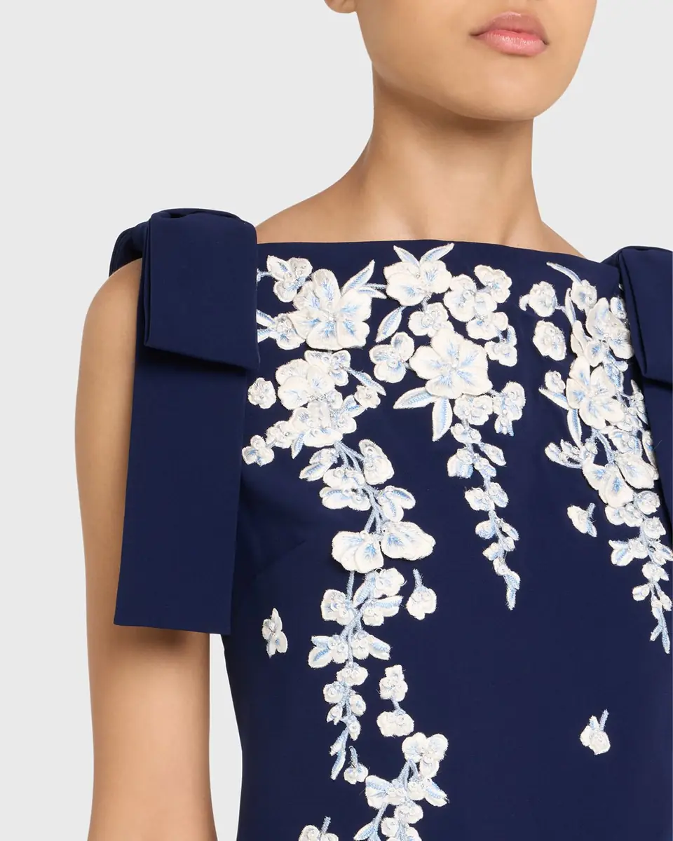 Carolina Herrera Embroidered Applique Bow Mini Dress | Thumbnail 9 Carolina Herrera Embroidered Applique Bow Mini Dress | Thumbnail 9
