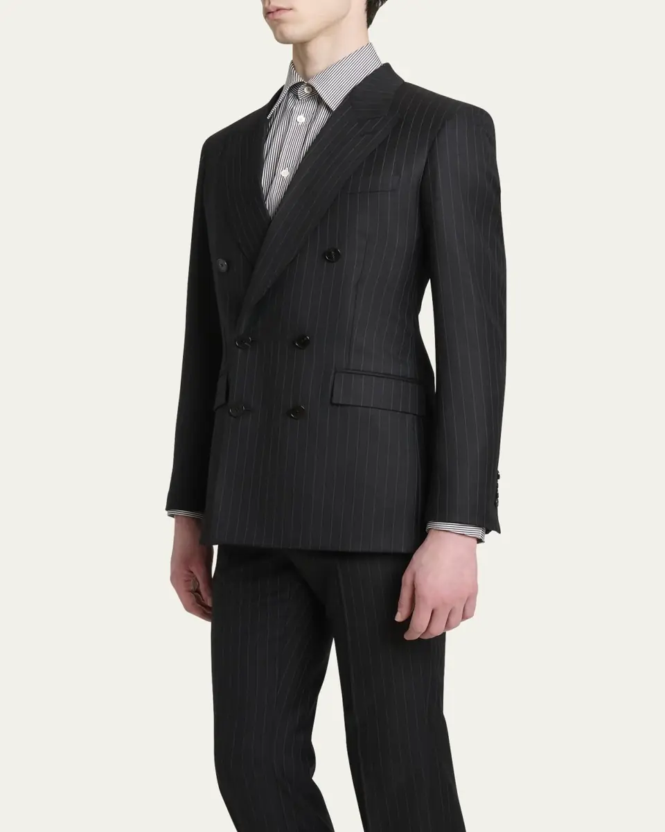 Givenchy Men's Double-Breasted Pinstripe Sport Coat | Thumbnail 11 Givenchy Men's Double-Breasted Pinstripe Sport Coat | Thumbnail 11