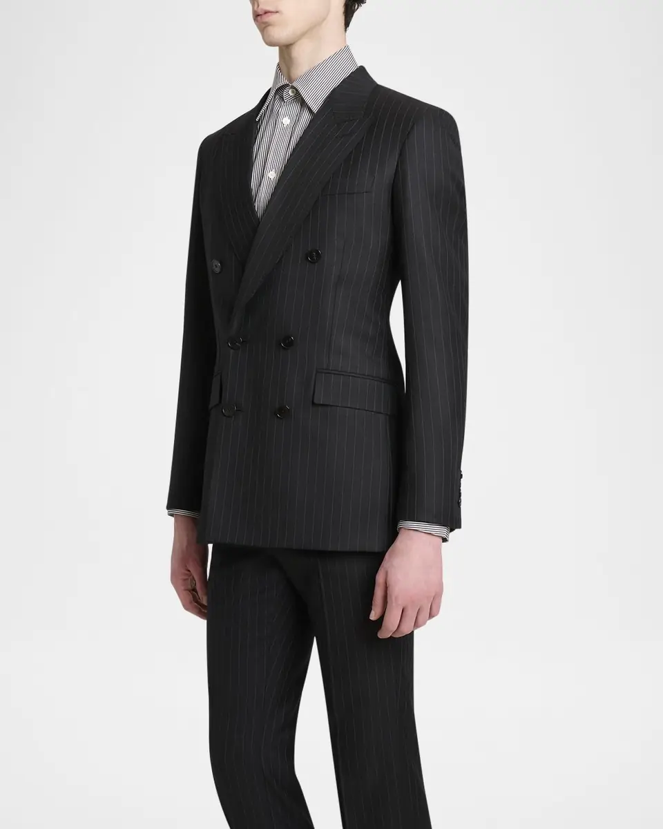 Givenchy Men's Double-Breasted Pinstripe Sport Coat | Thumbnail 3 Givenchy Men's Double-Breasted Pinstripe Sport Coat | Thumbnail 3