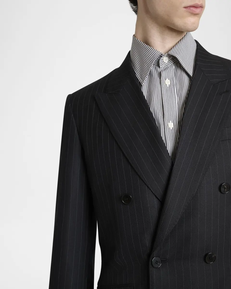 Givenchy Men's Double-Breasted Pinstripe Sport Coat | Thumbnail 4 Givenchy Men's Double-Breasted Pinstripe Sport Coat | Thumbnail 4