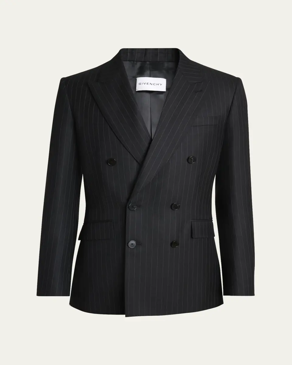 Givenchy Men's Double-Breasted Pinstripe Sport Coat | Thumbnail 8 Givenchy Men's Double-Breasted Pinstripe Sport Coat | Thumbnail 8