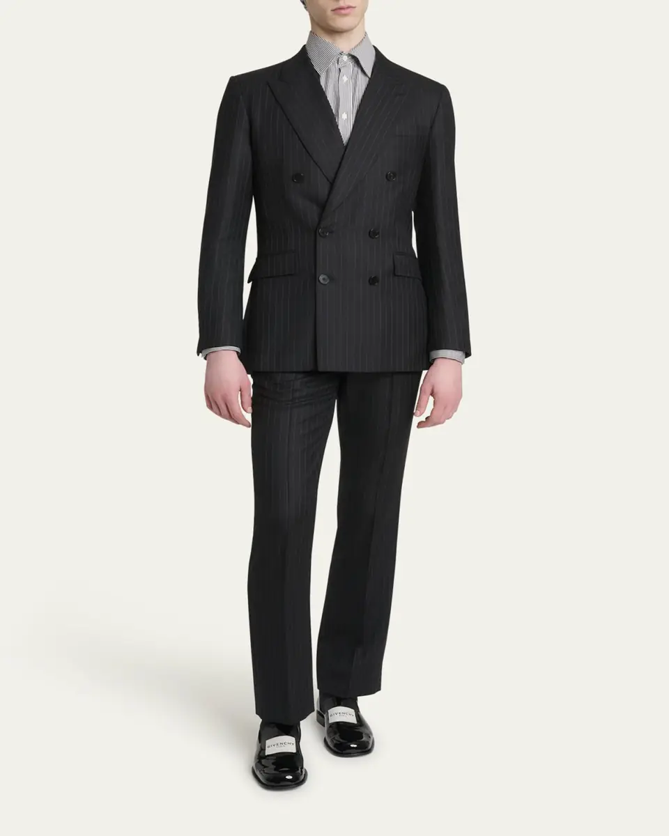 Givenchy Men's Double-Breasted Pinstripe Sport Coat | Thumbnail 9 Givenchy Men's Double-Breasted Pinstripe Sport Coat | Thumbnail 9