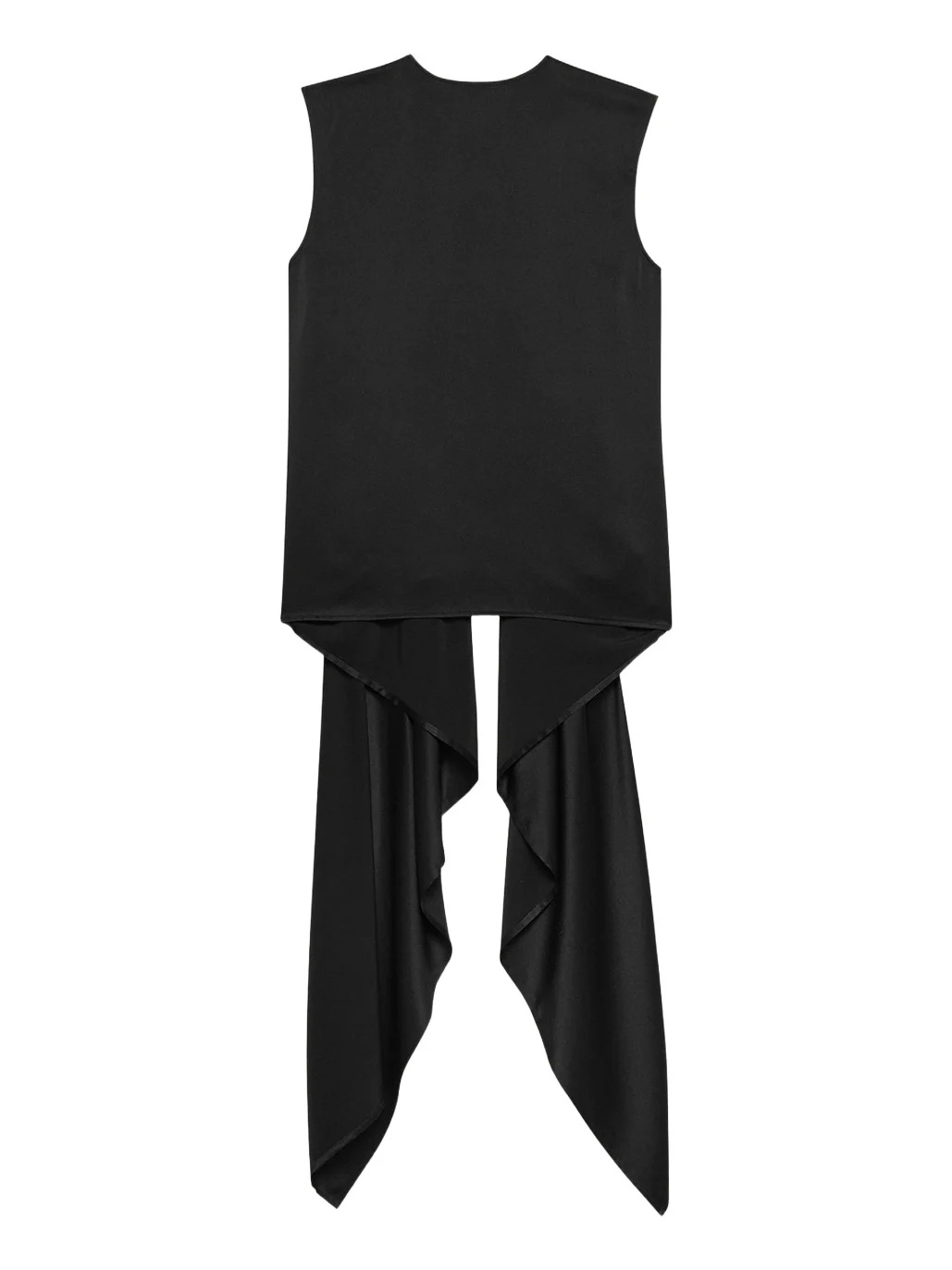 Sleeveless Draped Silk Scarf Top Sleeveless Draped Silk Scarf Top