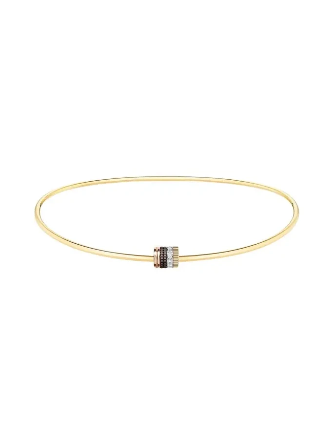 Quatre Classique 18K Tricolor Gold Necklace with Brown PVD and Diamonds Quatre Classique 18K Tricolor Gold Necklace with Brown PVD and Diamonds