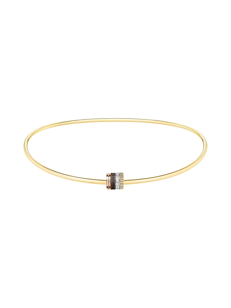 Quatre Classique 18K Tricolor Gold Necklace with Brown PVD and Diamonds Quatre Classique 18K Tricolor Gold Necklace with Brown PVD and Diamonds